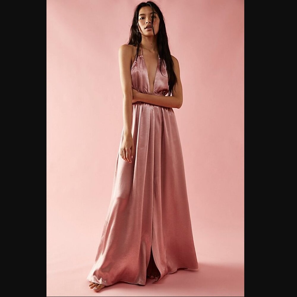 New Free People Look Into The Sun Gown Size Medium MSRP: $200 PINK